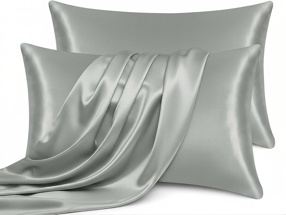 IR Imperial Rooms Grey Silky Cooling Pillow Cases 2 Pack 50x75cm