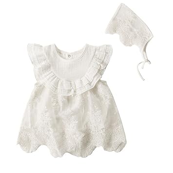 Amazon Fairy Baby ベビーフォーマルドレス 女の子 ハット付き 結婚