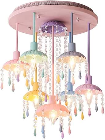 Lámpara de techo infantil colorida, lámpara de araña de decoración