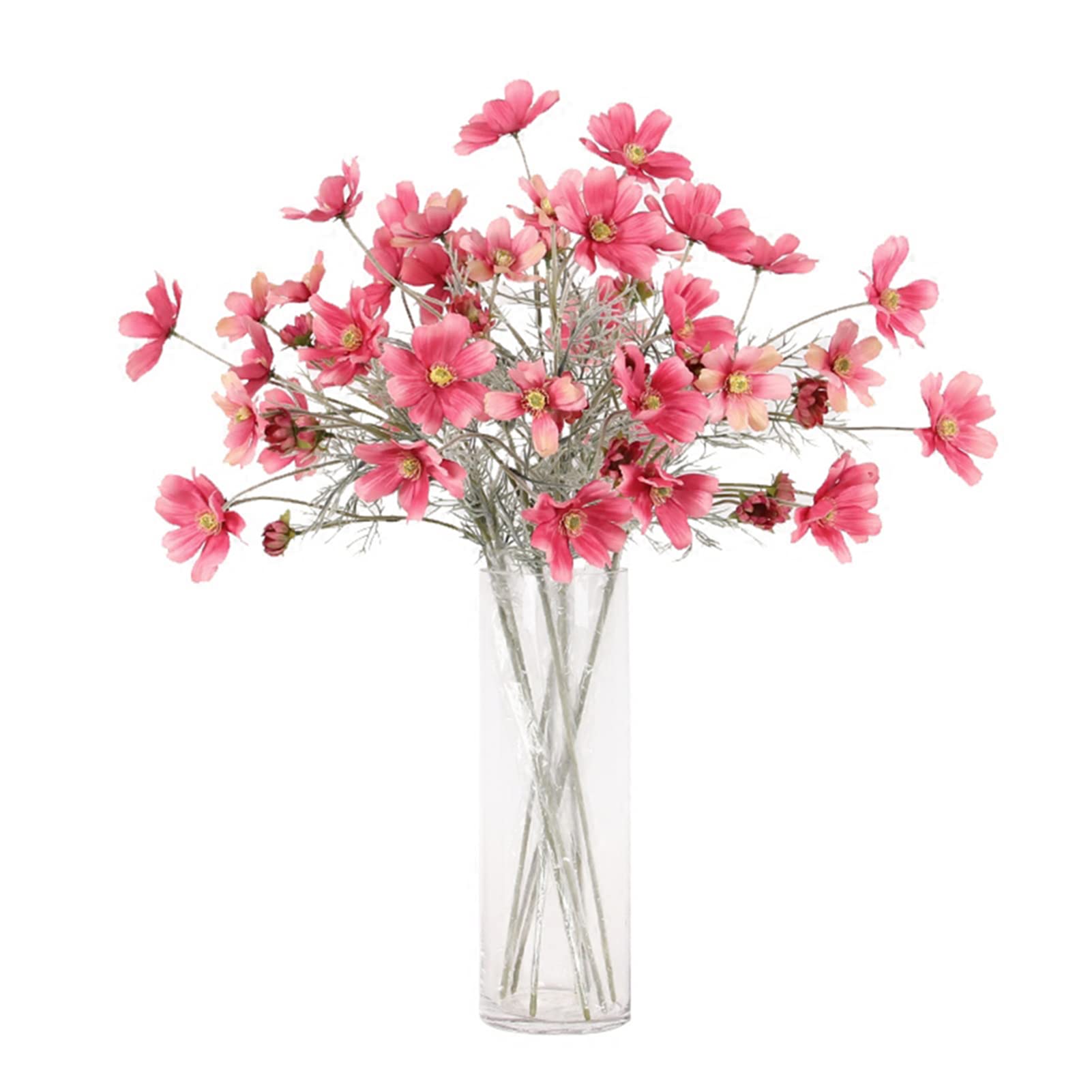 Photo 1 of 2 Pcs Artificial Flowers Plants Coreopsis Silk Flower Arrangements Wedding Bouquets Decorations Plastic Floral Table Centerpieces for Home Kitchen Garden Party Decor Approx 23.6'' High - Deep Powder