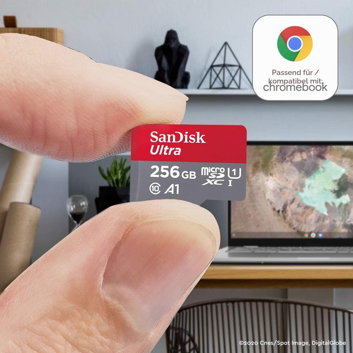 SanDisk Ultra 64 GB microSDXC UHS-I-Karte für Chromebook mit SD-Adapter (Für Smartphones und Tablets, A1, Class 10, U1, Full HD-Videos, bis zu 140 MB/s Lesegeschwindigkeit) 10 Jahre Garantie 5