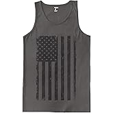 Distressed Black USA Flag - United States Men's Tank Top