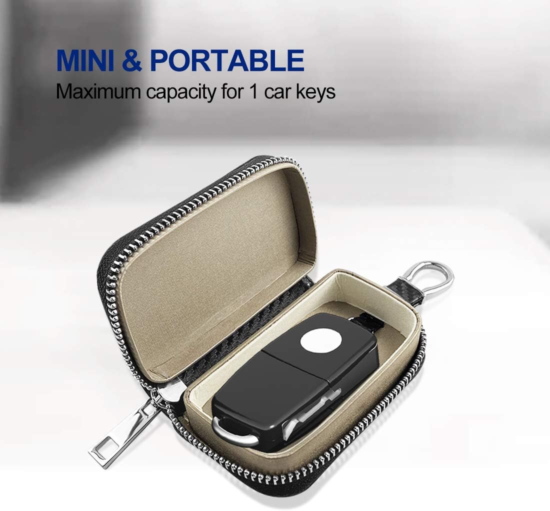 FOXNSK Faraday Car Key Case, Faraday Cage Car Key Protector RFID Signal Blocking Anti-Theft Pouch Anti-Hacking Case Blocker - Image 3
