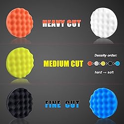6 Inch Car Polishing & Buffing Sponge Pads Kit Wool