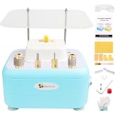 Buenoarte Portable Stained Glass Grinder Machine, Glass &amp; Ceramic Grinding Tool Kit For DIY Craft，Mini Grinder Machine (Blue-110v)
