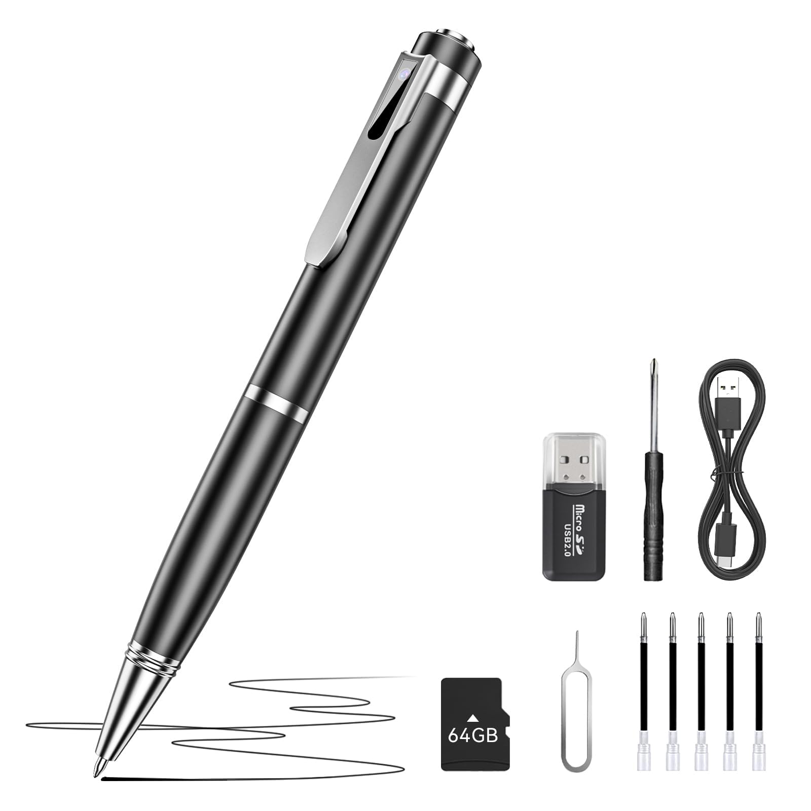 Photo 1 of DTCRCH 1080P HD Portable Body Camera for Home Security, Pen Camera with Take Photos, Long Battery Life, Tiny Nanny Cam Ideal for Outdoor Indoor, Easy to Use