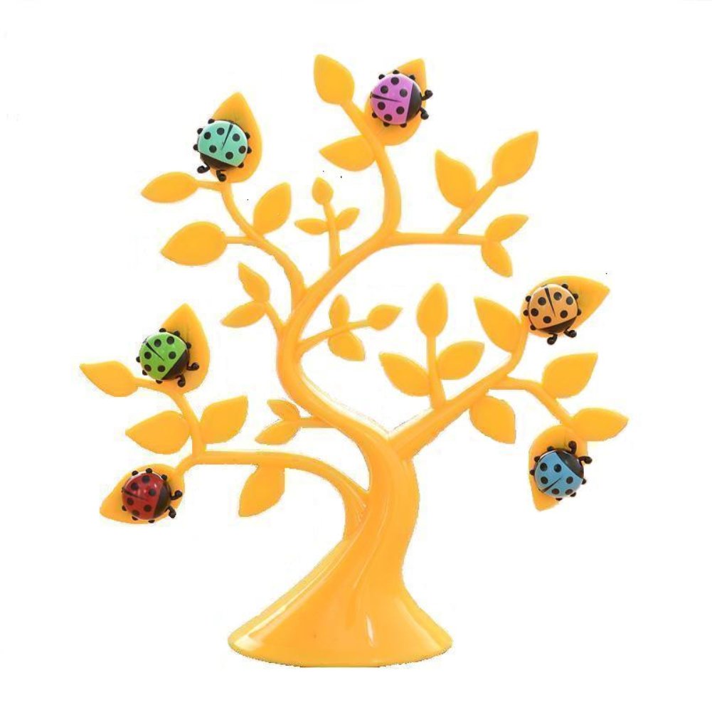doptou Creative Desktop Árbol Forma adorable mariquita imán imanes ...