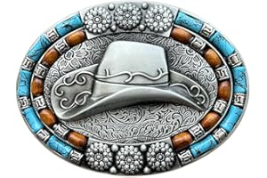 fomissky-sisa Western Cowgirl Cowboy Belt Buckle, Turquoise Country Big Belt Buckles for Men Women Kids Jean's Accessory