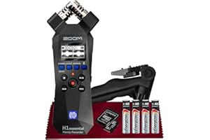 Zoom H1essential Stereo Handy Recorder – H1 Essential (H1E) Portable Audio Recorder, 32 Bit Float, USB & X/Y Microphone, 64GB