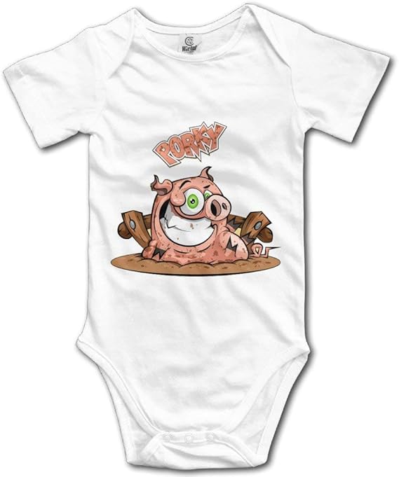Amazon Co Jp 女の赤ちゃん 男の子服ボディスーツジャンプスーツファッション汚い幸せ豚肉 服 ファッション小物