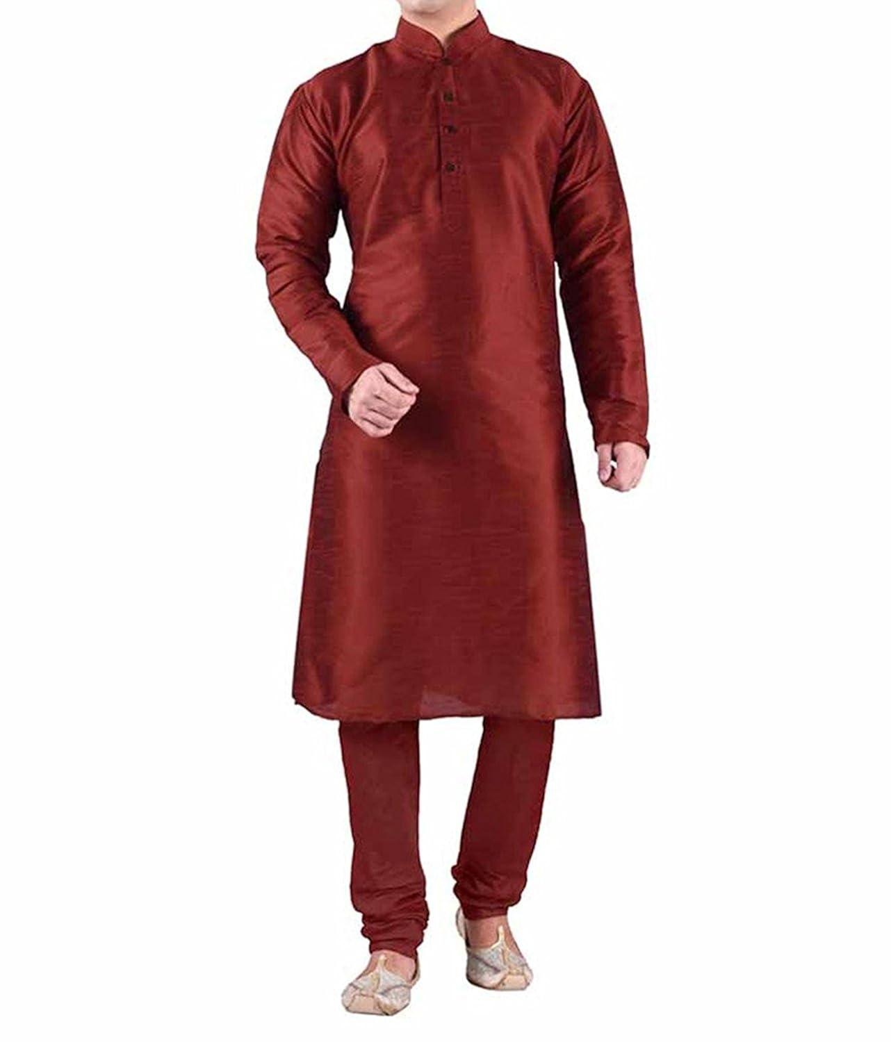 men's maroon dupioni silk kurta pyjama,kurta pajama for men, kurta pajama for men party wear,modi cut