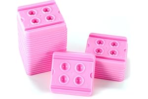 LA MIERE 100 PCS Dental Disposable 4 Hole Mixing Wells, PMU Practice Kit, PMU Ink Tray, Microblading & PMU Pigments, Pigment Cups, Microblading Supplies (Pink, 100)