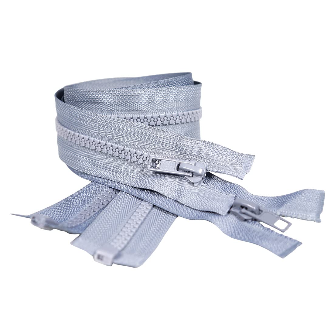 2 pieces, 8 sizes, 5# separator injected zipper, for jacket, coat sewing, white, black, etc. 20 colors, divisible plastic zipper (319, 60 cm)