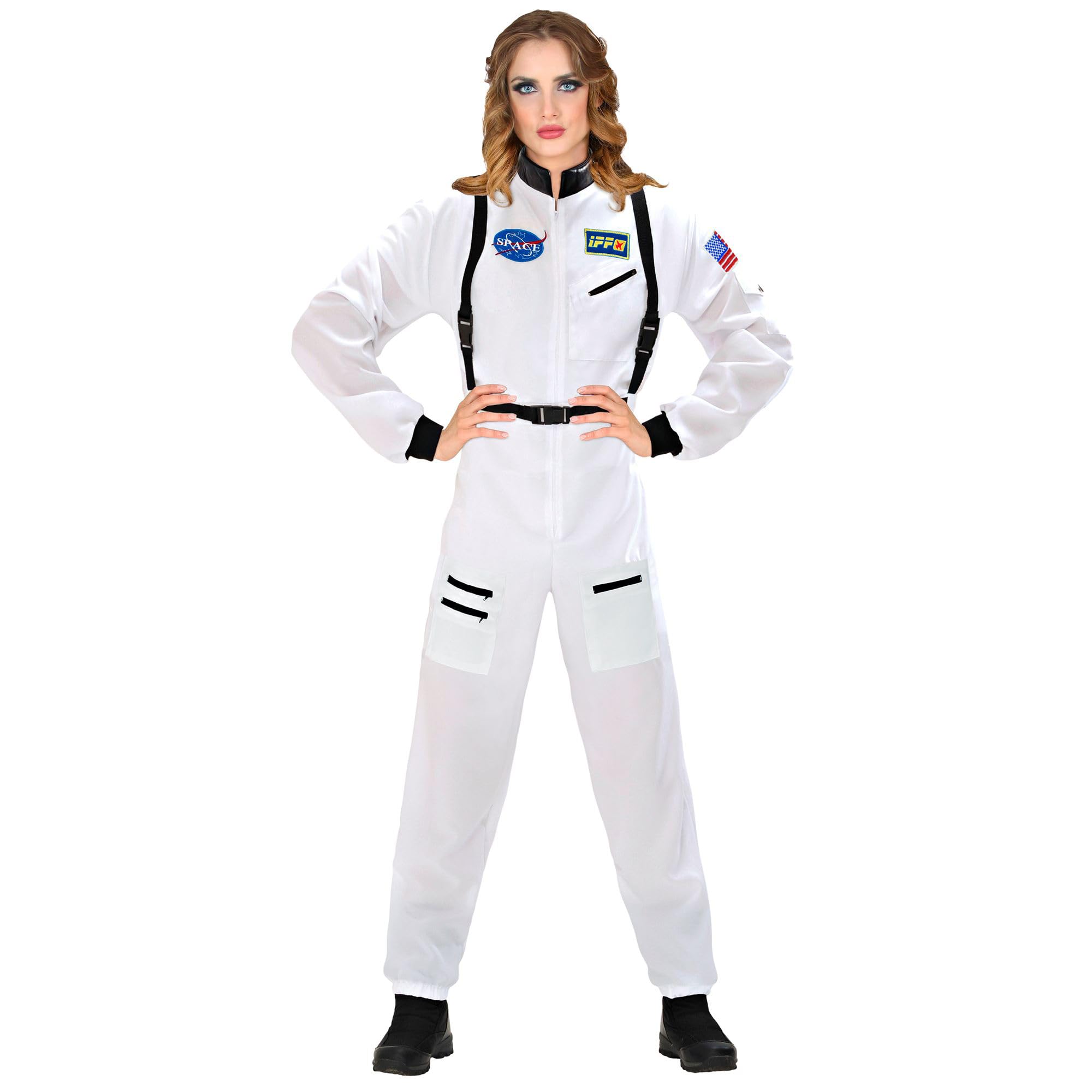 W WIDMANN MILANO Party Fashion Astronaut Costume Space Suit Jumpsuit Space Girl Spaceman Fancy Dress Costumes