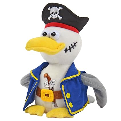 Kögler 75922 Laber-Piraten Möve Malwin, die Alles nachplappert, Plüsch, Bunt