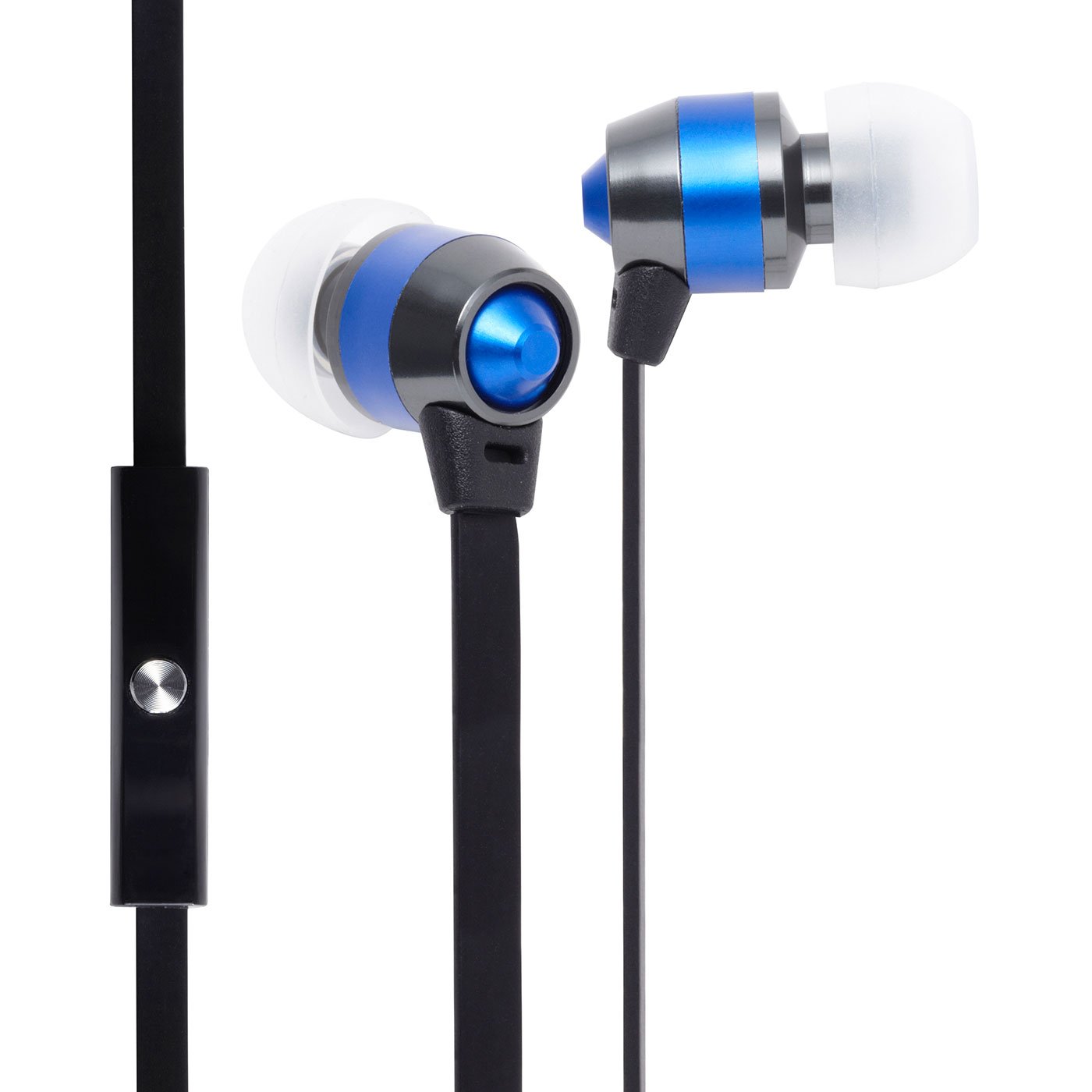 groov e Smart Buds - Wired In-Ear Earphones with Remote & Mic - 3.55mm Gold Plug Audio Jack - Music Playback & Hands-Free Calls - Includes Earbuds (3x Sizes) - Blue