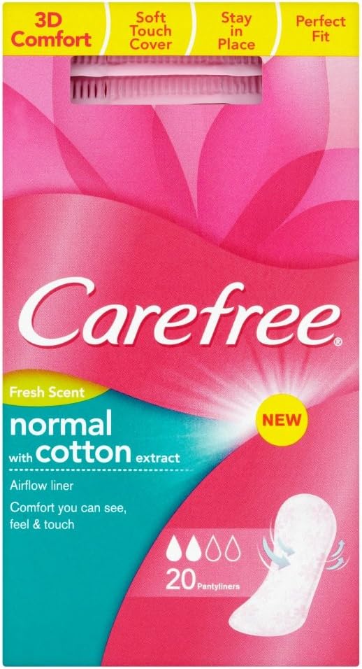 Carefree Cotton Extract Fresh Breathable Panty Liners Pack of 20