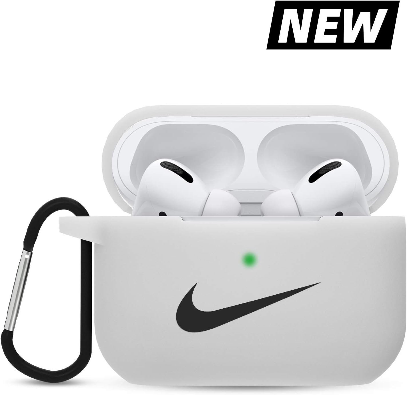 Airpods Pro Case, Xmifer Cute Accessories Cover, Soft Silicone Sport Cool Style Design Skin, Airpod Cases with Keychain for Girls Kids Boys Men Air pods Pro/3 Charging Case (White)