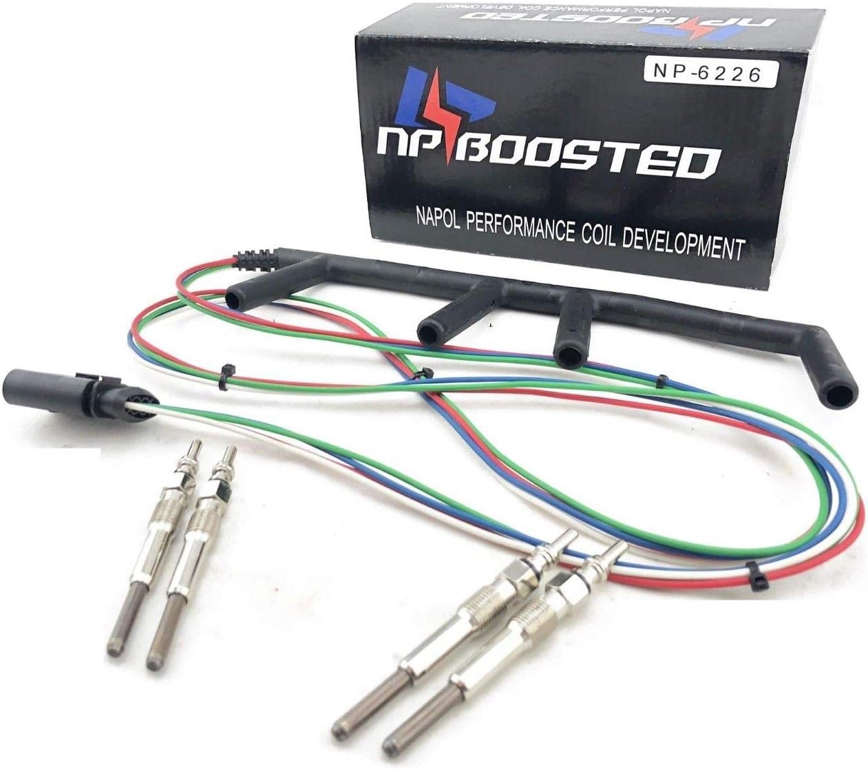 VW 4 Wire Glow Plug Harness & Glow Plugs MK4 Golf Jetta Beetle 1.9L TDI