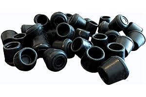 SHEPHERD HARDWARE Shepherd 40 Pack Non-Slip Round Rubber Leg Tip Floor Protectors - 1" Inner Diameter for Chairs, Stools & Tables - Reduce Noise & Prevent Scratches – Black