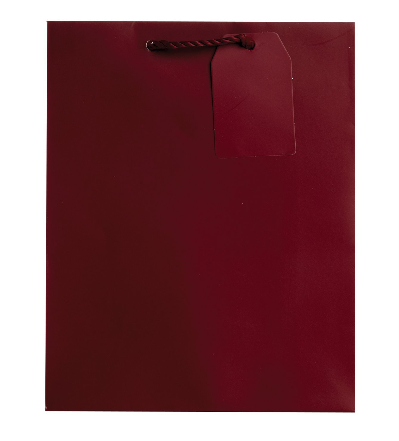 Jillson Roberts 6-Count Medium 8" x 10" x 4" All-Occasion Gift Bags Available in 20 Solid Colours, Burgundy Matte