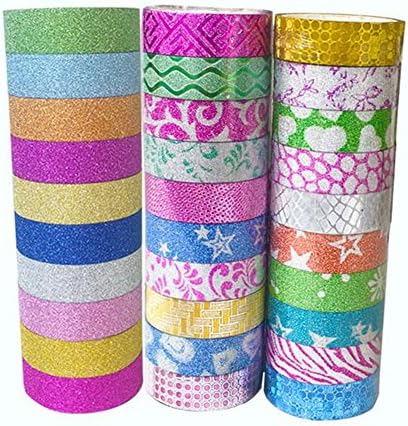30 Rolls Decorative Craft Washi Masking Tape For Scrapbooking Arts and Gift Wrapping