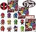 Marvel Deadpool Series 2 3D Foam Figure Collectible Blind Bag Key Rings Gift Set Party Bundle - 3 Pack (Assorted)
