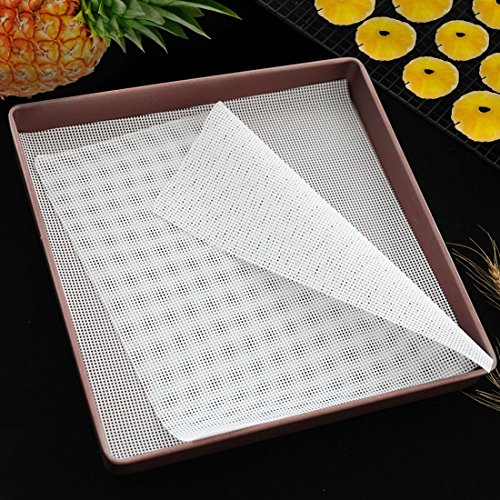 5pcs 14x14" Non Stick Silicone Dehydrator Sheet Reusable Mesh for Excalibur 2500 3500 2900 3900 Fruit Dryer Mesh - Thumbnail 2