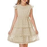 blibean Tween Girls Summer Dress Kids Polka Dot Sun Dresses Size 6-15 Years