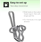 H&S Curtain Hooks Metal 100pcs Curtain Header Tape Drapery Hooks 3 cm view 3