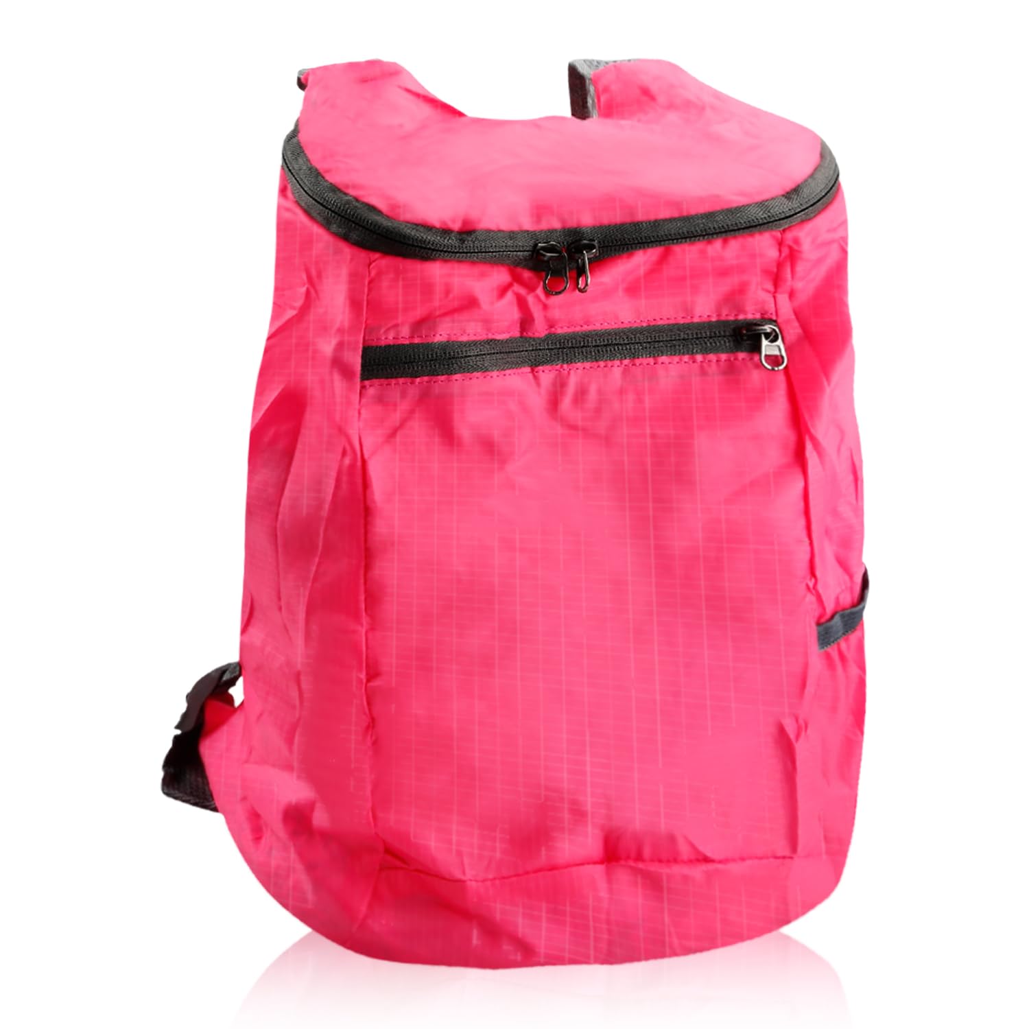 Luckious Small Lightweight Backpack - Foldable Waterproof Rucksack for Women and Men, Cycling Backpack for Camping, Hiking, Travel, and Biking (Red)