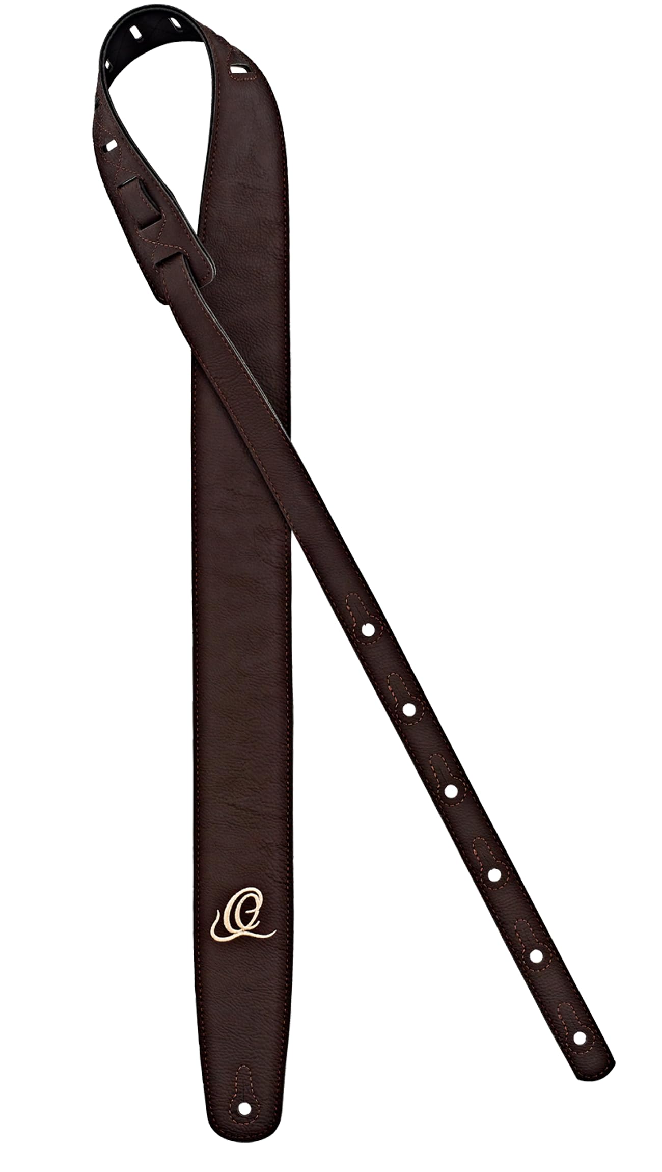 Ortega Guitars Vegan Guitar Strap – Adjustable – Acoustic Guitar / Bass, Electric Guitar / Bass – Vegan Series – Dark Brown (OSVG-BR)