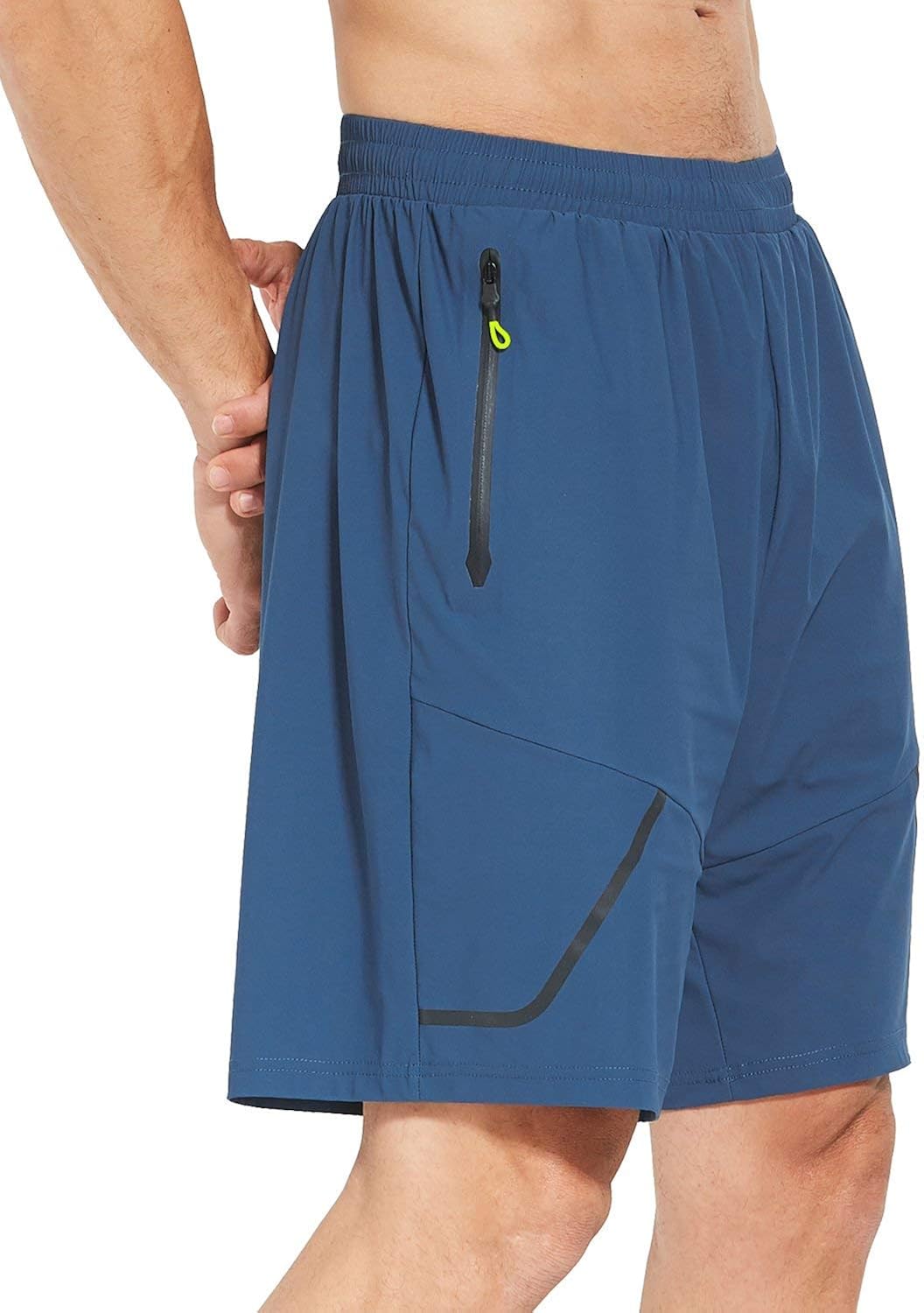 BALEAF EVO Men's Running Athletic Shorts Quick Dry Gym Workout Lightweight Shorts Zip Pockets : Clothing