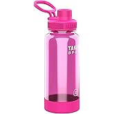 Takeya Tritan Sport Water Bottle with Spout Lid - BPA-Free & Dishwasher-Safe Water Bottle - Reusable Bottle with Lid Handle - Simple Leak-Proof Water Bottle - 32 oz, Pink Sweep