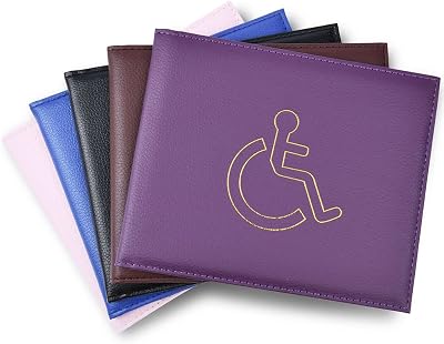 Vicloon PU Leather Disabled Badge Holder Blue Timer Wallet Protector