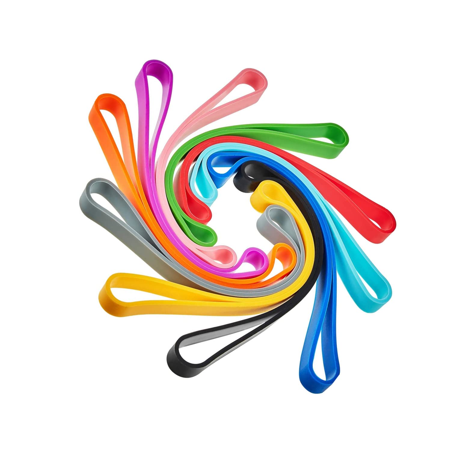 Silicone Rubber Bands,10 colors Rubber Bands Planner Large Elastic Bands Rubber Wrapping Bands for Books,File Folders,School,Home,Office Supply.