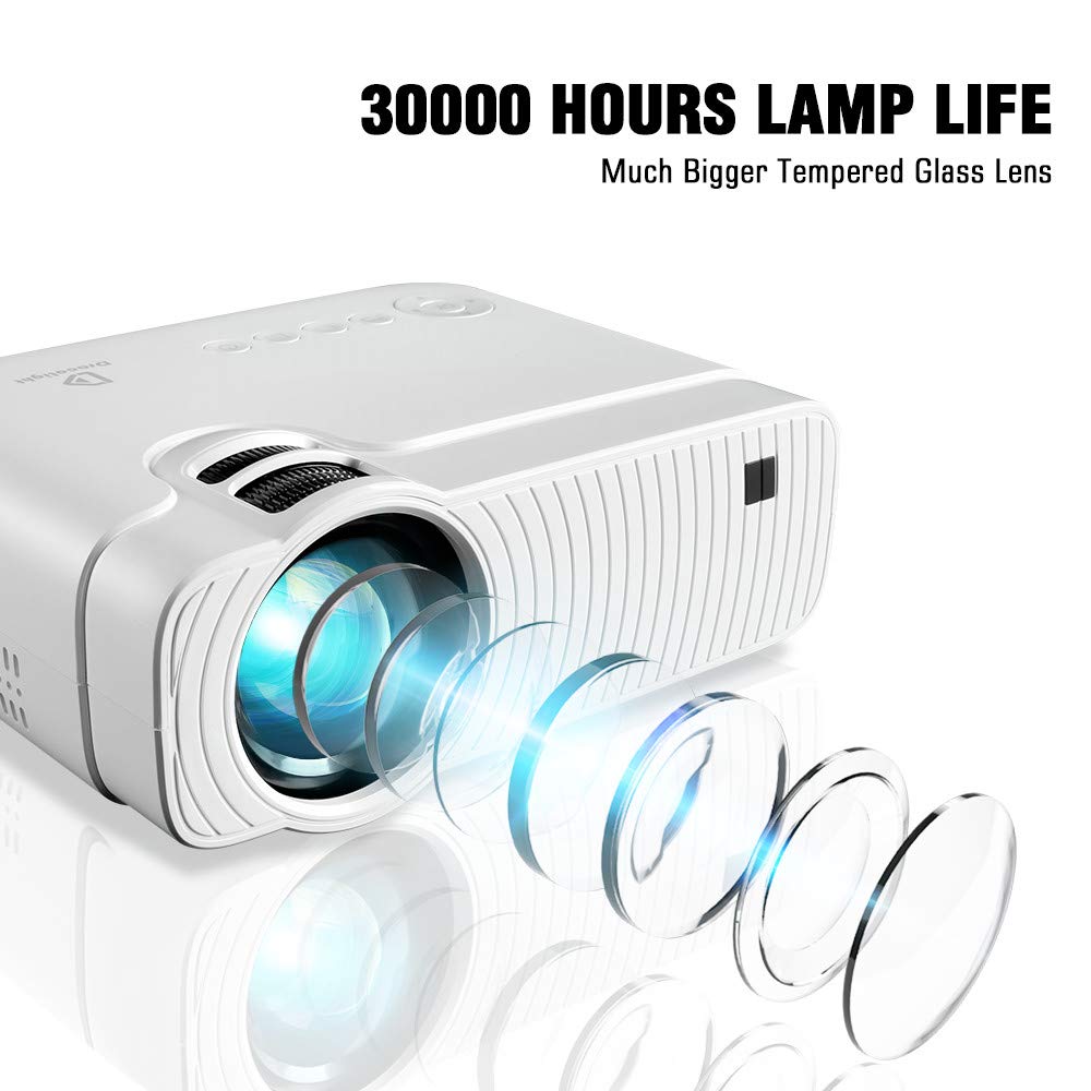 Mini Projector, DracoLight 3300 Lumens Portable Projector Max 180