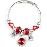 Weebee Charm Bracelet, Adjustable Stainless Steel Bracelet, Fashion Anime Cartoon Accessories for Ladies Women Girls Friendship Wife Birthday Gift