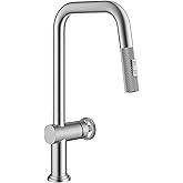 KRAUS Urbix Industrial Pull-Down Single Handle Kitchen Faucet in Spot-Free Stainless Steel, KPF-3126SFS