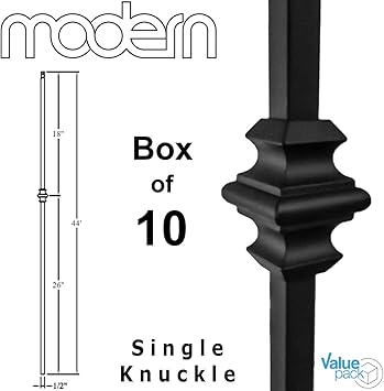 Railing Spindles 10 Pack Hollow Single Knuckle Stair Balusters