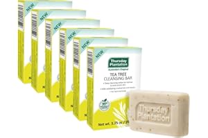 Thursday Plantation Tea Tree Cleansing Bar - Gentle Soap with Pure Tea Tree Oil & Crushed Leaves for Face, Body & Hands - Dee
