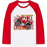 Boys Valentines Shirt Kids Toddler Girls Love Hearts T-Shirt Tops Outfit Clothes 2-7 Years