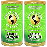 Great Lakes Gelatin, Certified Paleo Friendly, Pasture-Raised Grass-Fed, Collagen Hydrolysate, Collagen Peptides, Non GMO, 16 oz, 2-Pack, Frustration Free Packaging