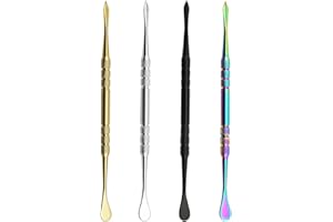 NFRBTD 4 PCS Wax Carving Tools Set Stainless Steel Wax Tool, Sculpting Tools Wax Spoon Modeling Carving Tools Kit for Wax Clay Pottery