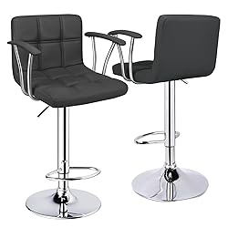 ERGOSEAT Bar Stools Set of 2,Armrest Adjustable