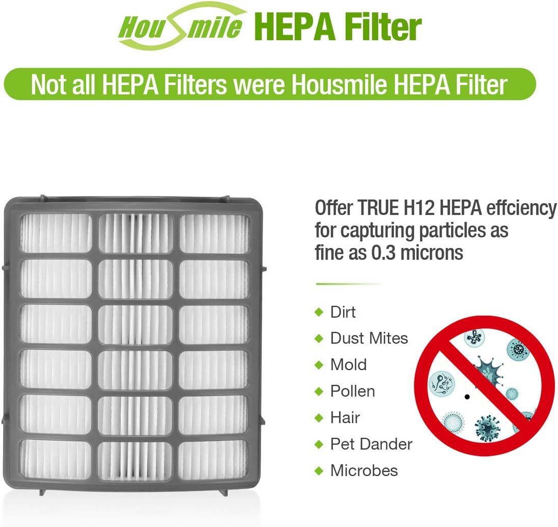Housmile Vacuum Filter Replacement Set Compatible for Shark Navigator Professional NV70, NV71, NV80, NVC80C, UV420 & Shark Rotator Professional XL Capacity NV90, NV95, Replacement Part XFF80 ＆ XHF80: Appliances