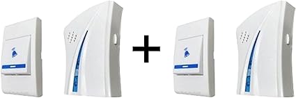 Wireless Calling Remote Door Bell for Home, Shop and Office (Pack of 2) Assorted Colors and Design