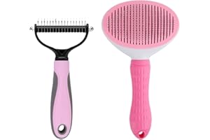 lanimal Cat brushes for indoor cats,deshedding brush for cats 2 Pack,Cat brush for shedding,Cat brush Pet Brush Suitable for Cat Dog or Horse,slicker brush Dog Brush for Shedding