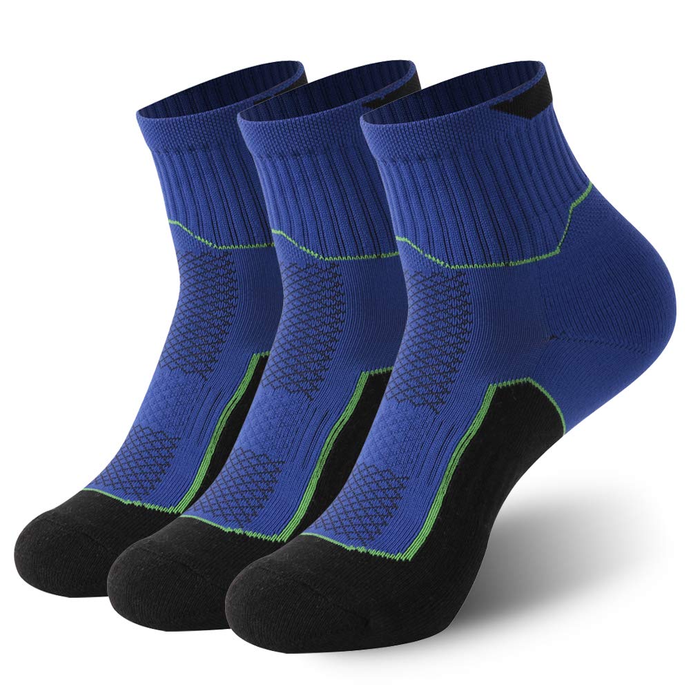 No Show Running Socks Luccalily Unisex Cushioned Ankle Support Short Trekking Hiking Quarter Socks 1 3 Pairs