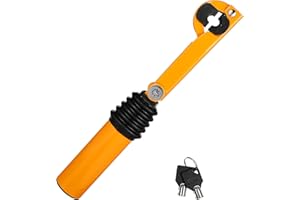 FAVOMOTO 1pcs Anti Car Device Handbrake to Gear Stick Lock, Brake Handle Lock for Truck SUV Stickshift Steel 14in